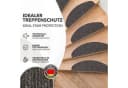 Karat Stufenmatte Alto – strapazierfähiges Treppenschutz-Set mit Klebestreifen & Winkel, Halbrund, rutschfest mit Ausfransschutz, Made in Germany, Anthrazit Bild 1