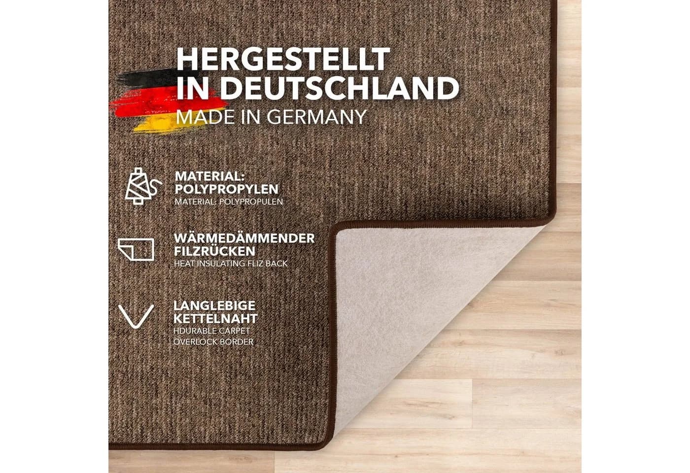 Karat Teppich Alto Braun Pflegeleicht - Bild 3