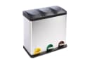 Floordirekt Mülleimer Brandon 54L Edelstahl Trennsystem 3 Fächer Silber Bild 2