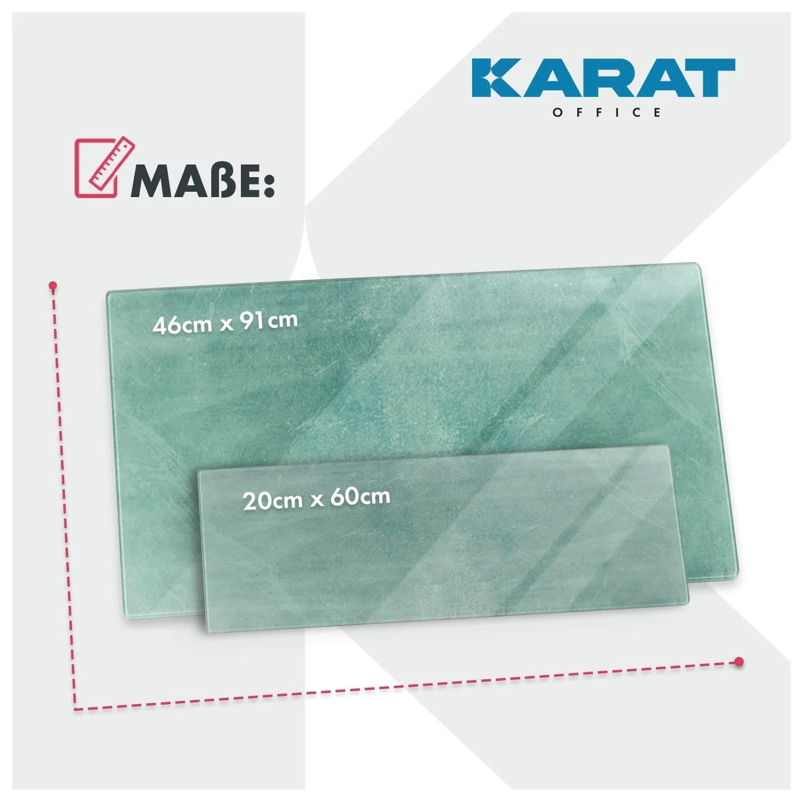 Karat office Design-Glas-Memo-Board Brush Grün
