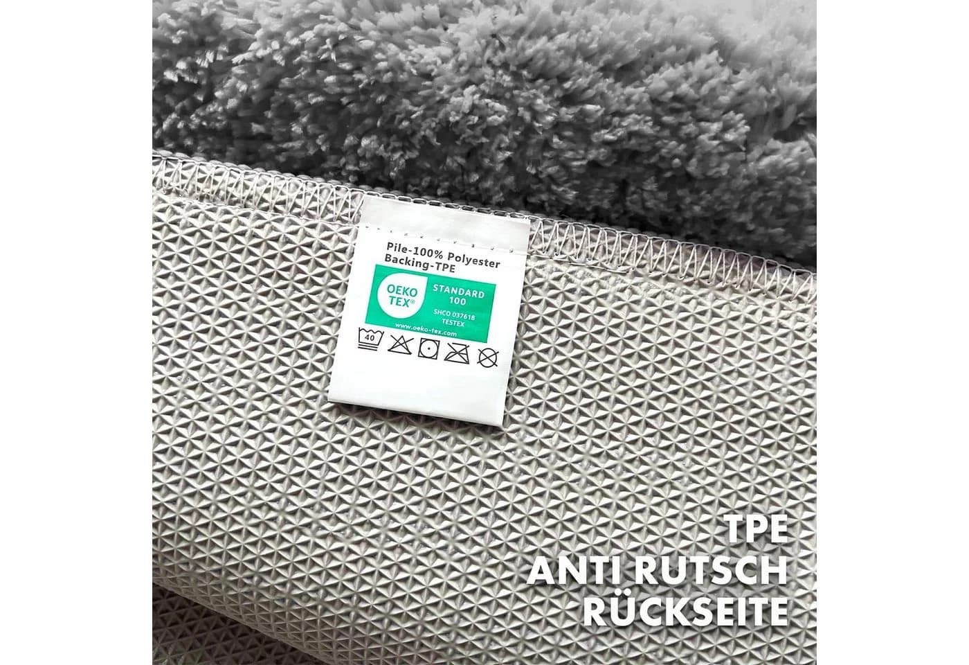 Karat Badematte Atlantis Rutschhemmend Polyester Silbergrau - Bild 3