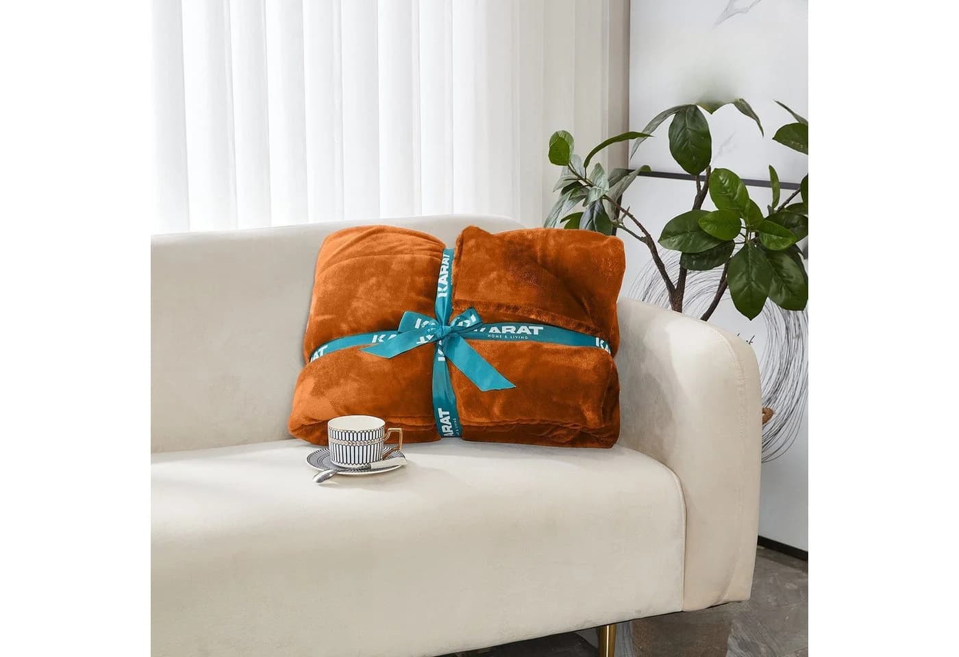 Wohndecke Grace aus flauschigem Flanell, verschiedene Größen und Farben, Karat