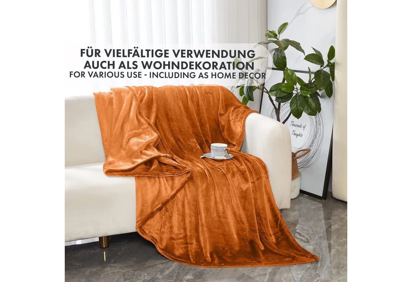 Wohndecke Grace aus flauschigem Flanell, verschiedene Größen und Farben, Karat - Bild 5