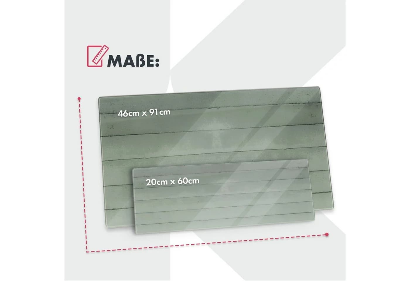 Karat Memoboard Design-Glas-Memoboard Wood Grau