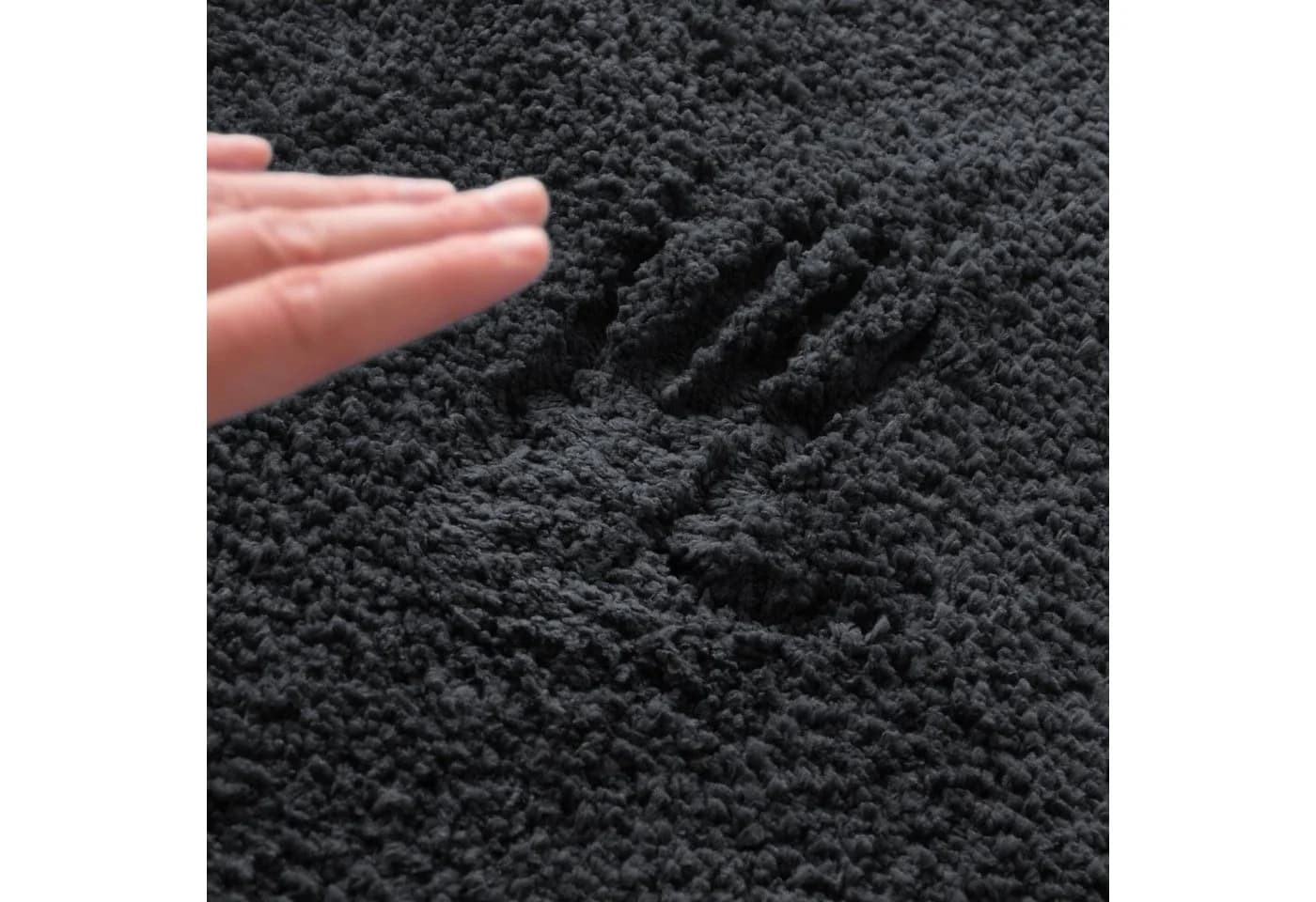 Karat Hazy Badematte Rund Dunkelgrau Polyester Mikrofaser
