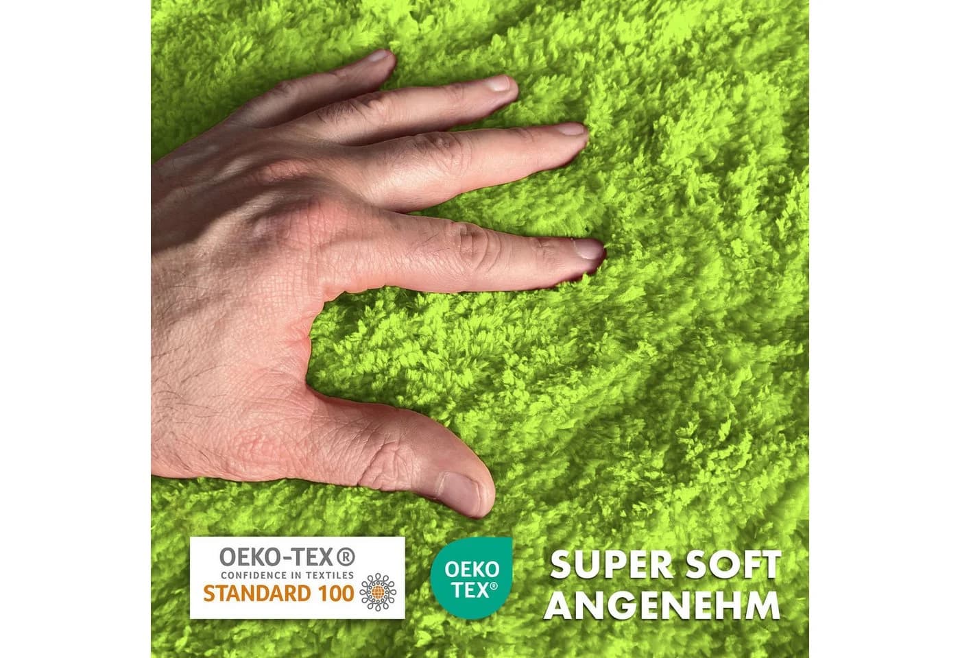 Kubus Badematte Karat Rechteckig Polyester Grün