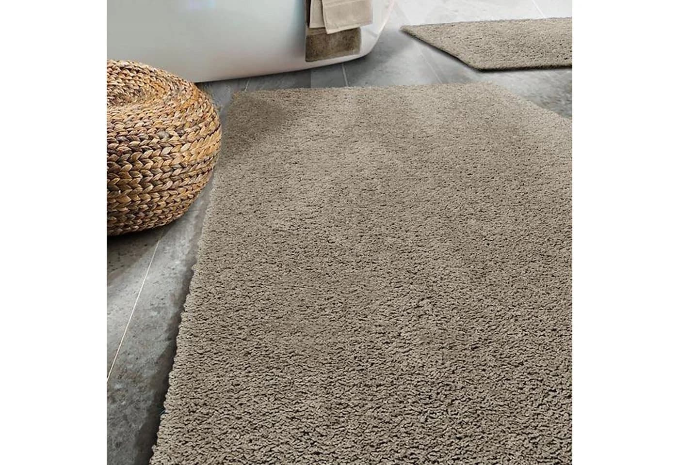 Karat Badematte Bari Hazy Mikrofaser Beige Weich - Bild 5
