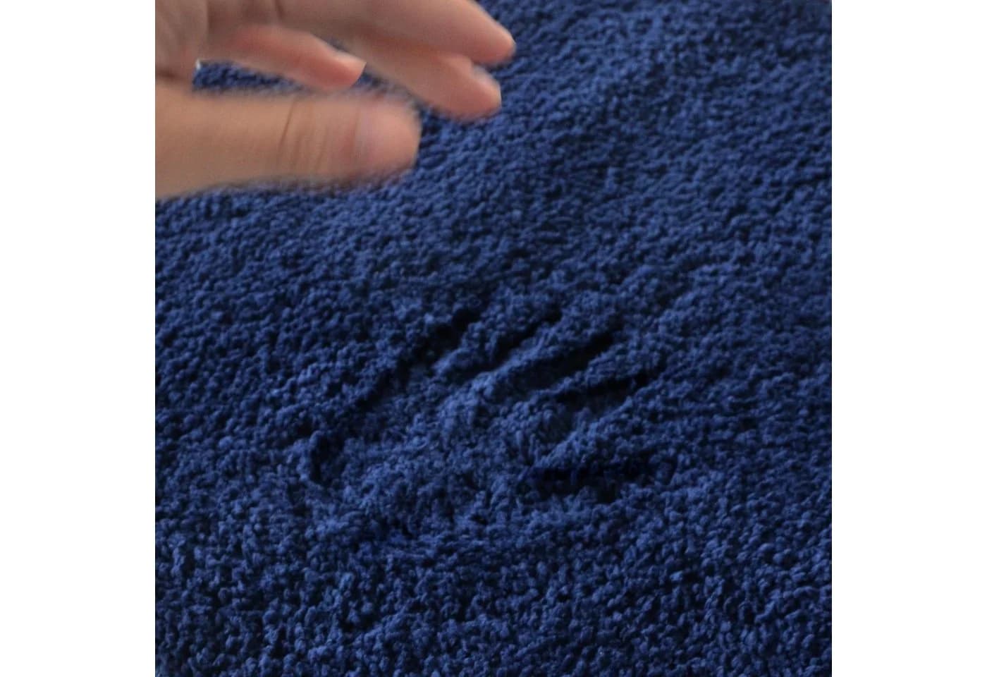 Karat Badematte Bari Hazy Rund Mikrofaser Blau - Bild 3