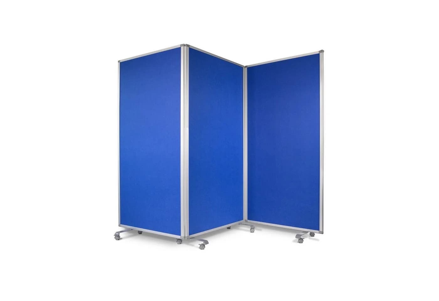 Karat Filz-Stellwand 3-teilig mit 8 Rollen, Blau/Grau - Bild 2