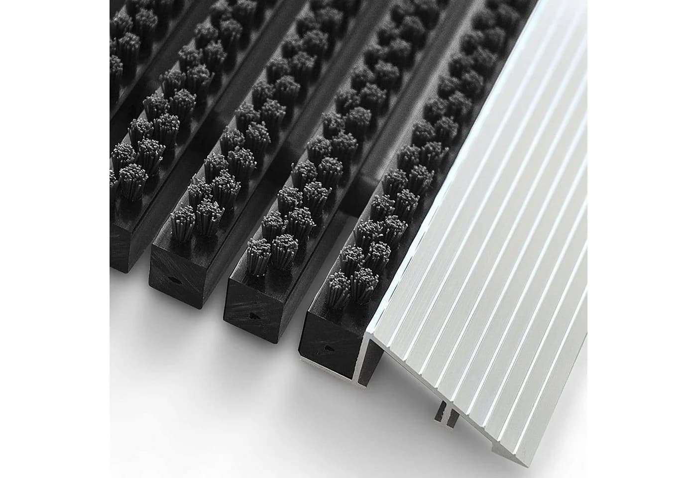 Karat Premium-Alumatte Fußmatte Schwarz Silber Rutschfest - Bild 3