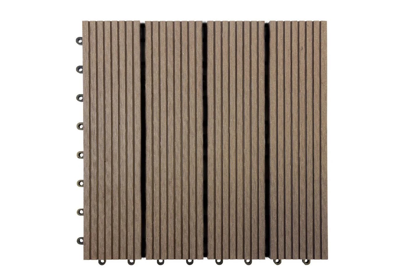 Karat Klickfliese WPC Royal Dunkelbraun 30x30 cm Holzoptik - Bild 2