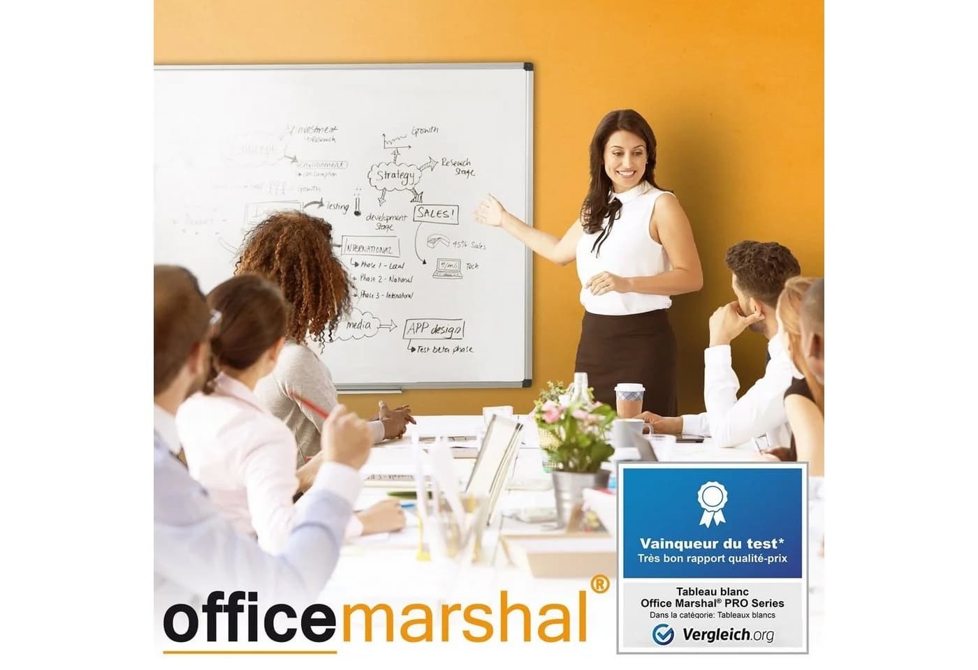 Karat Magnettafel Whiteboard Office Weiss Lackiert Extra Kratzfest - Bild 4