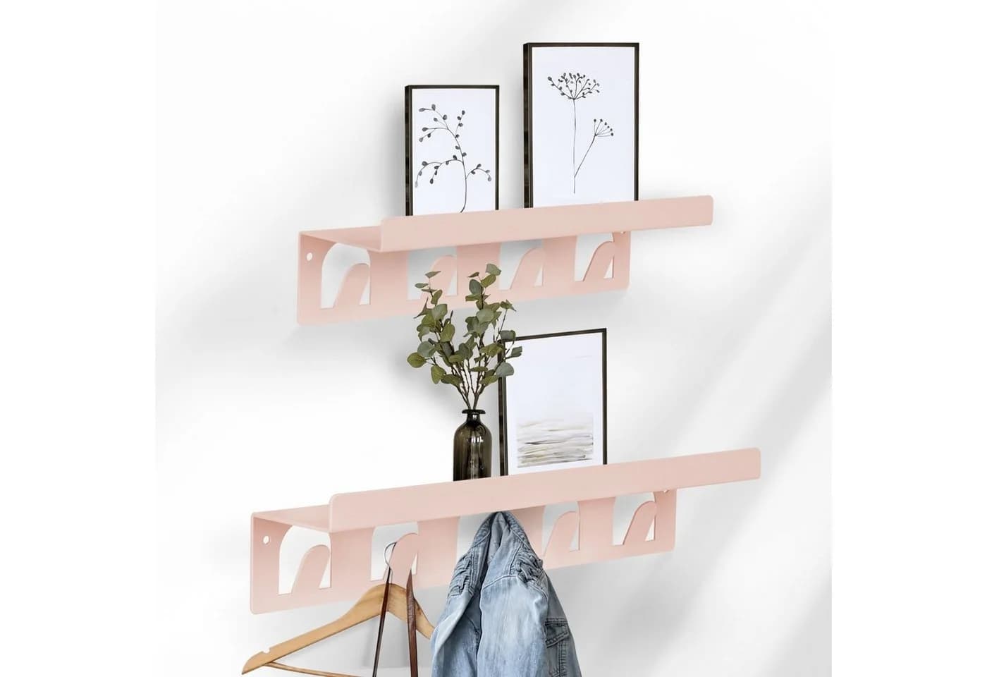 Karat Wandregal Agnes mit Haken, Metall, Grün/Pink - Bild 2