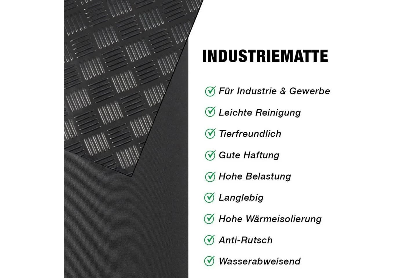 Floordirekt Bodenschutzmatte Gummiläufer Karo SBR-Gummi - Bild 5