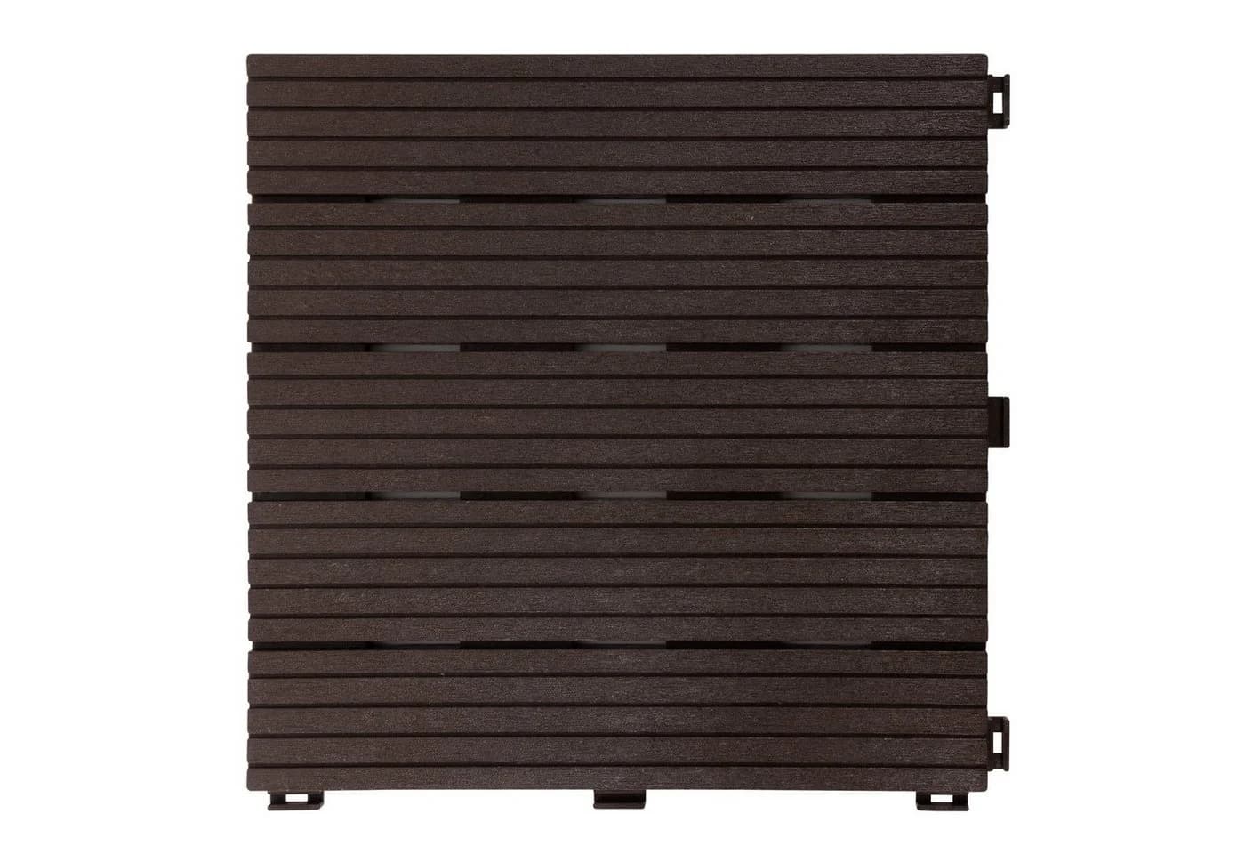 Karat Terrassenfliesen Claire 30x30cm Braun/Grau Kunststoff Klickfliesen