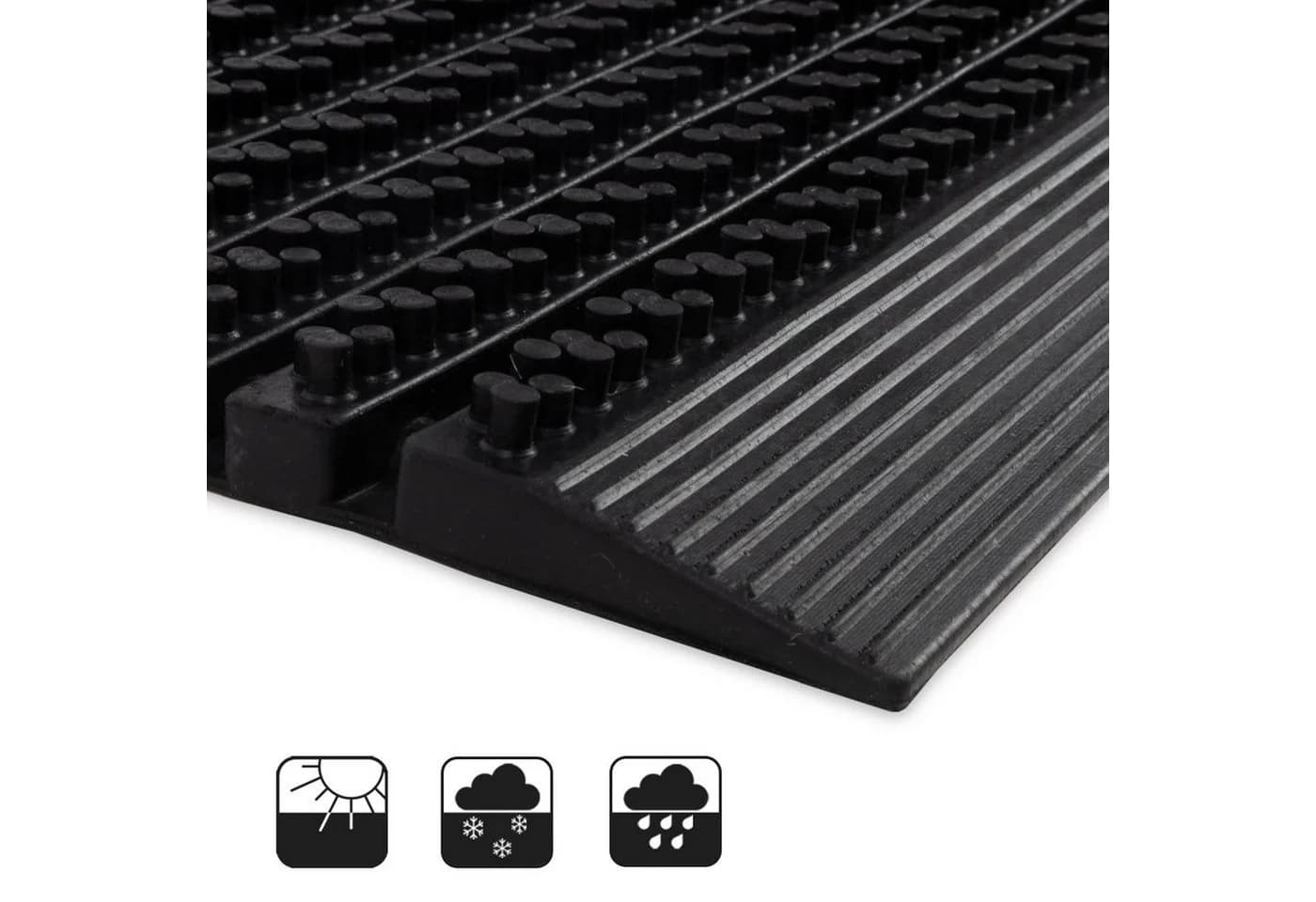 Kubus Wetterfeste Fußmatte Schwarz Gummi - Bild 3