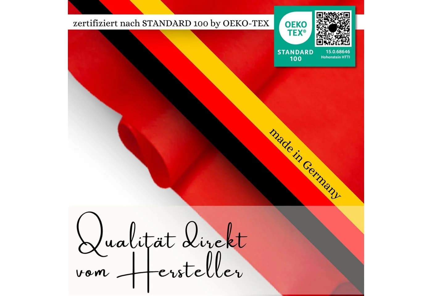 Sensalux Tischdeckenset Deutschlandflagge Schwarz Rot Gelb Vlies - Bild 5