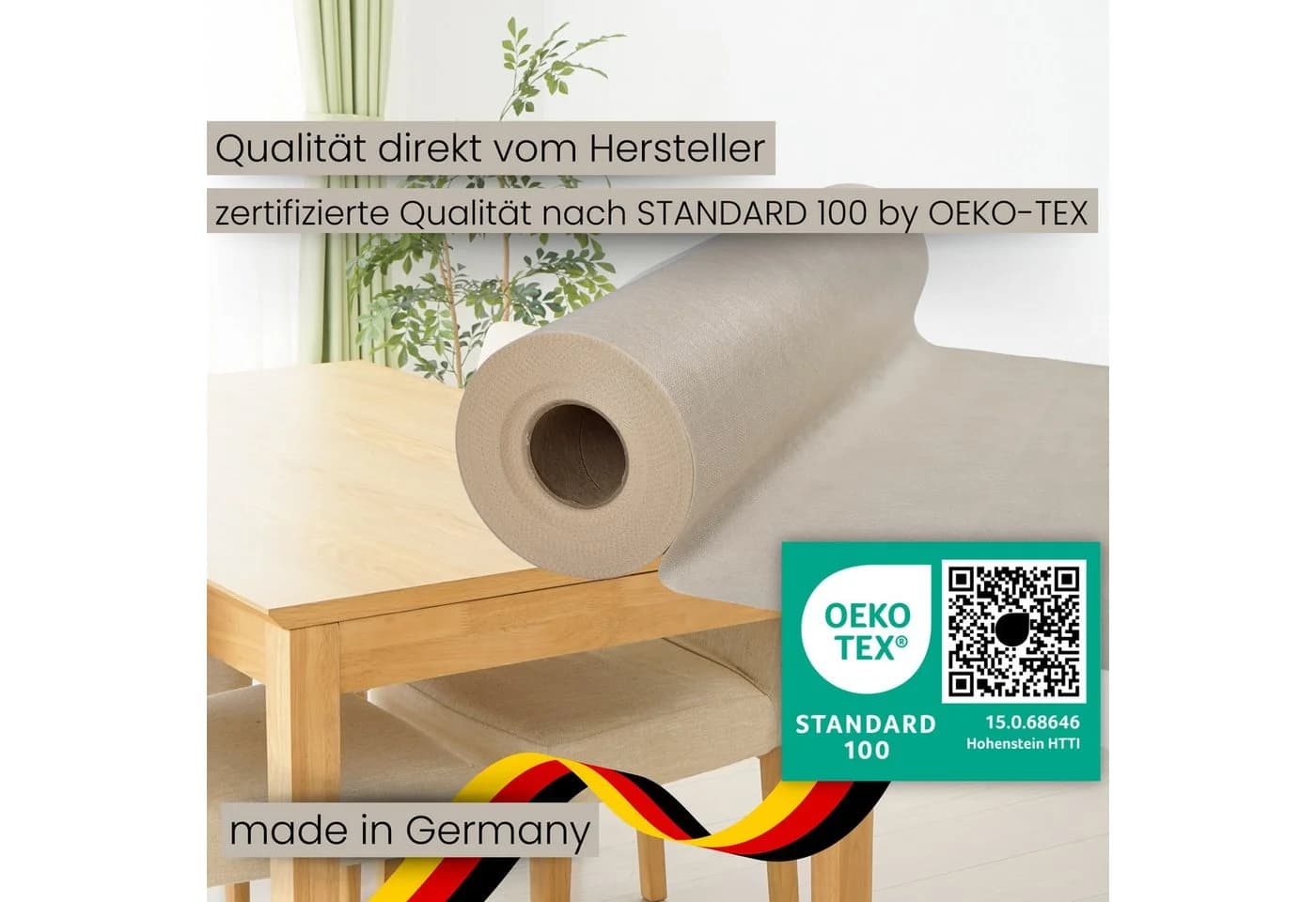 Sensalux Tischdeckenrolle Creme 0,99m x 10m Vlies abwaschbar