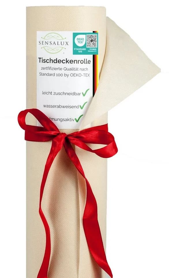 Sensalux Tischdeckenrolle Creme 0,99m x 10m Vlies abwaschbar - Bild 2