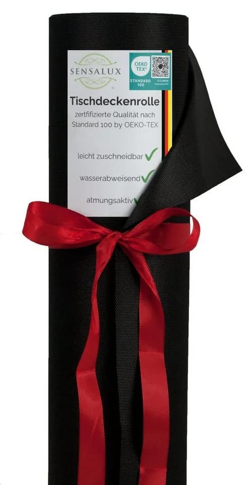 Sensalux Tischdeckenrolle Schwarz 1,18m x 10m Vlies - Bild 2