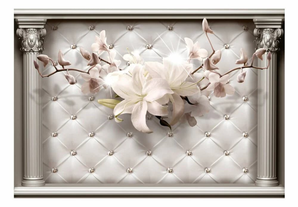 Basera® Selbstklebende Fototapete b-A-0313-a-a Beige/Grau/Rosa
