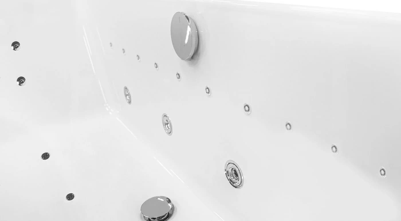 Basera® Whirlpool Badewanne Futuna 140x140 cm Weiß 21 Düsen - Bild 3