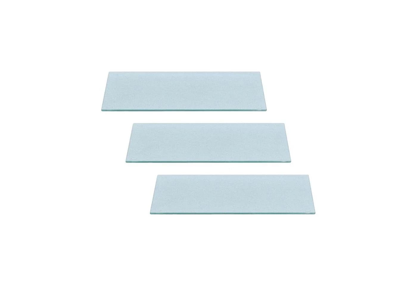 Basera® Schneidebrett Glasschneideplatte 3er Set ESG-Sicherheitsglas transparent - Bild 2