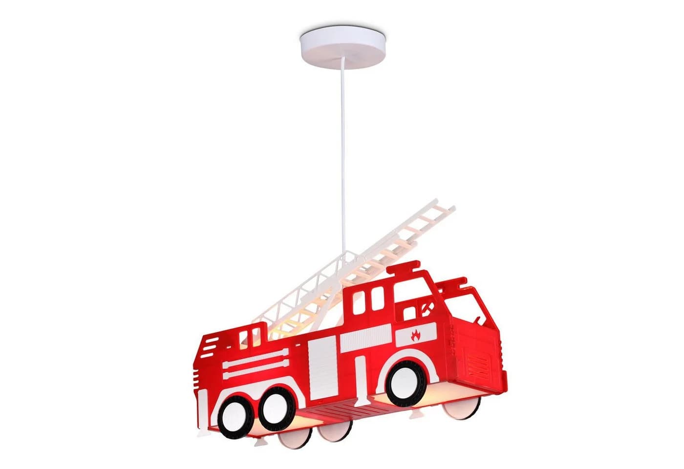 bmf-versand Deckenleuchte Kinderzimmerlampe Feuerwehr Hängelampe bunt - Bild 2