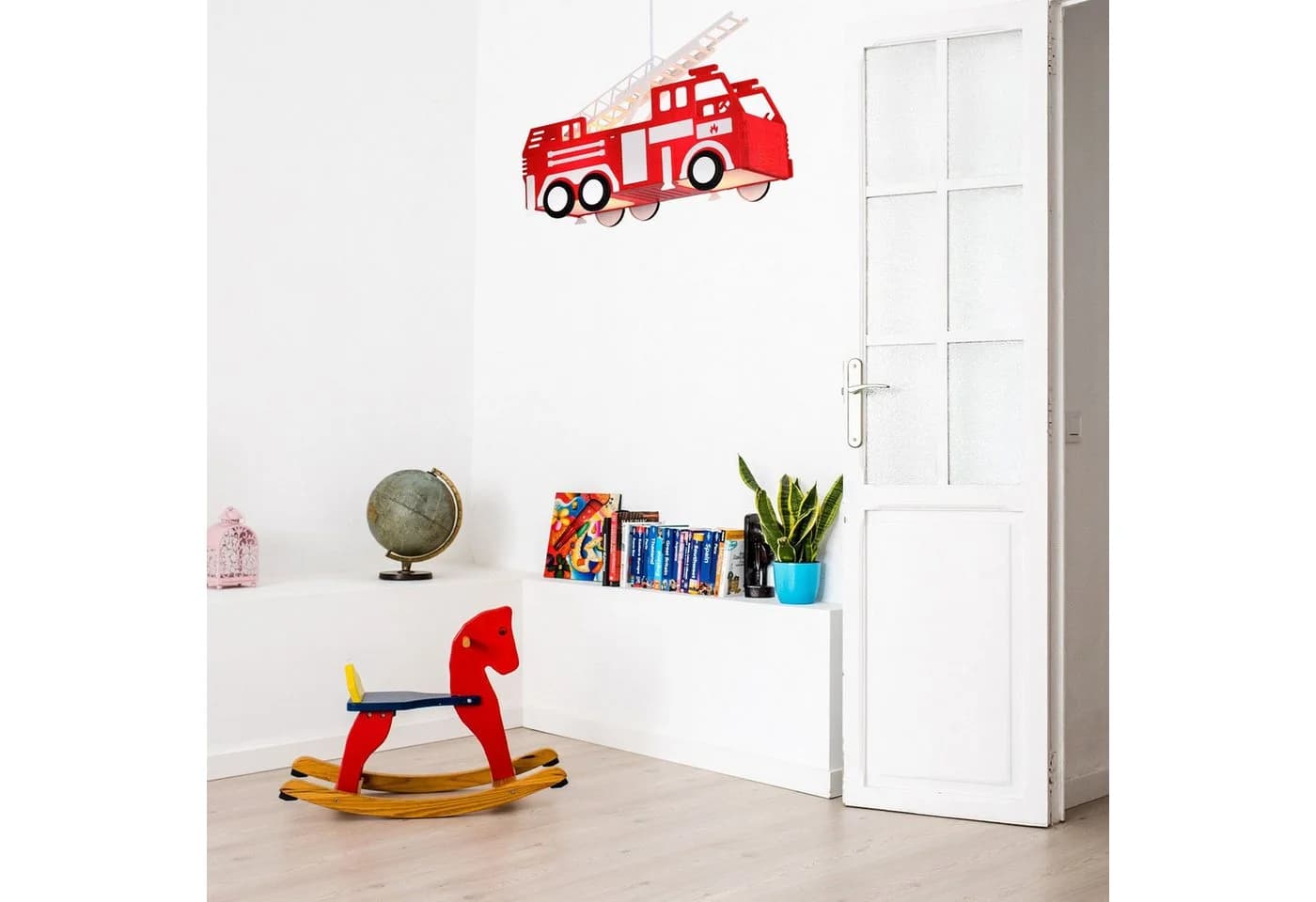 bmf-versand Deckenleuchte Kinderzimmerlampe Feuerwehr Hängelampe bunt - Bild 4
