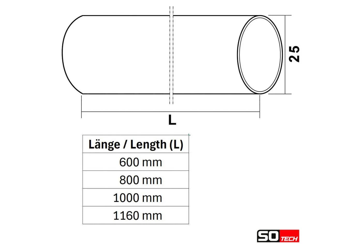 SO-TECH® Garderobenstange Kleiderstange Schrankstange Chrom poliert - Bild 5