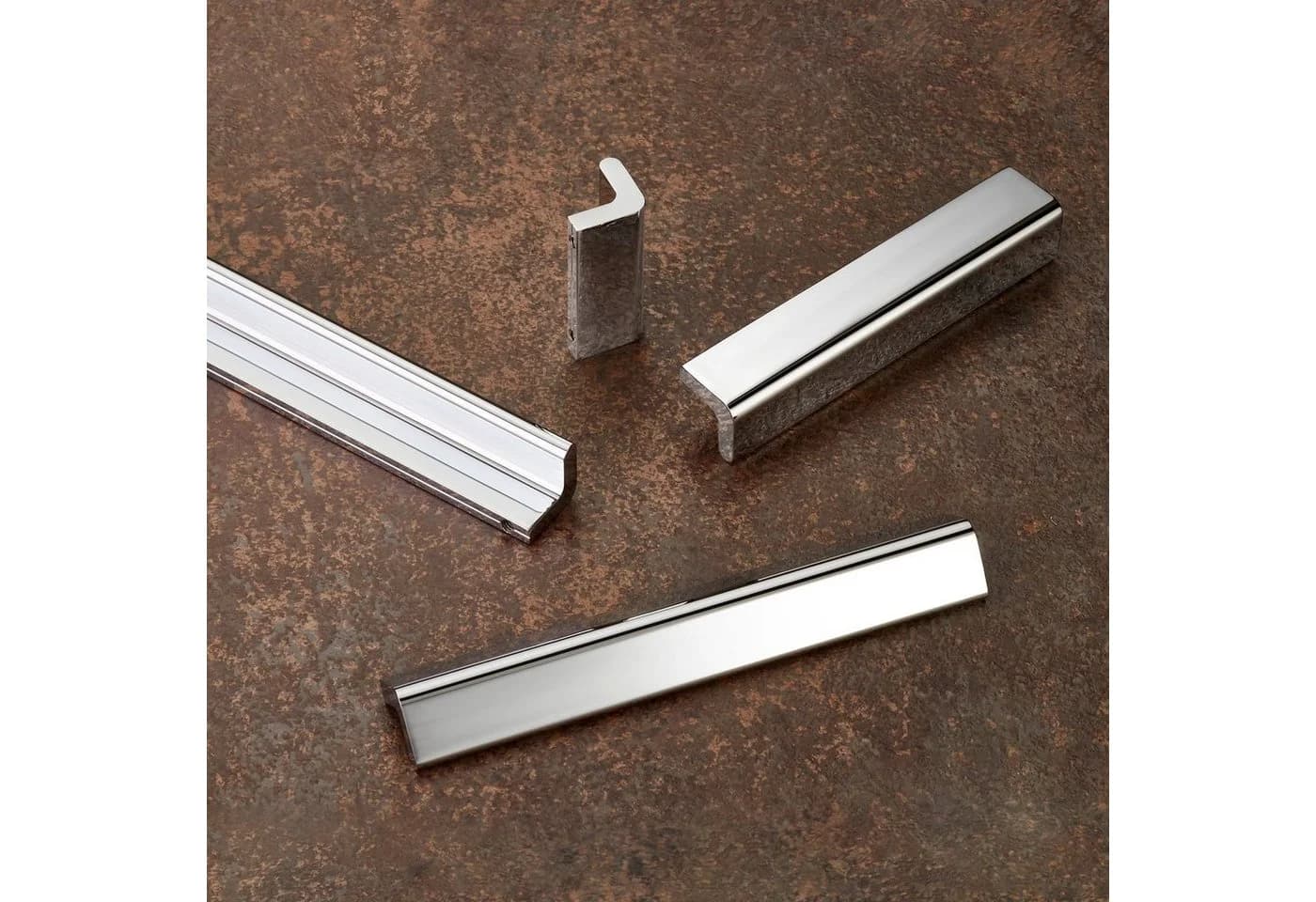 SO-TECH® Möbelgriff Griffleiste MALMÖ Aluminium Chrom silber
