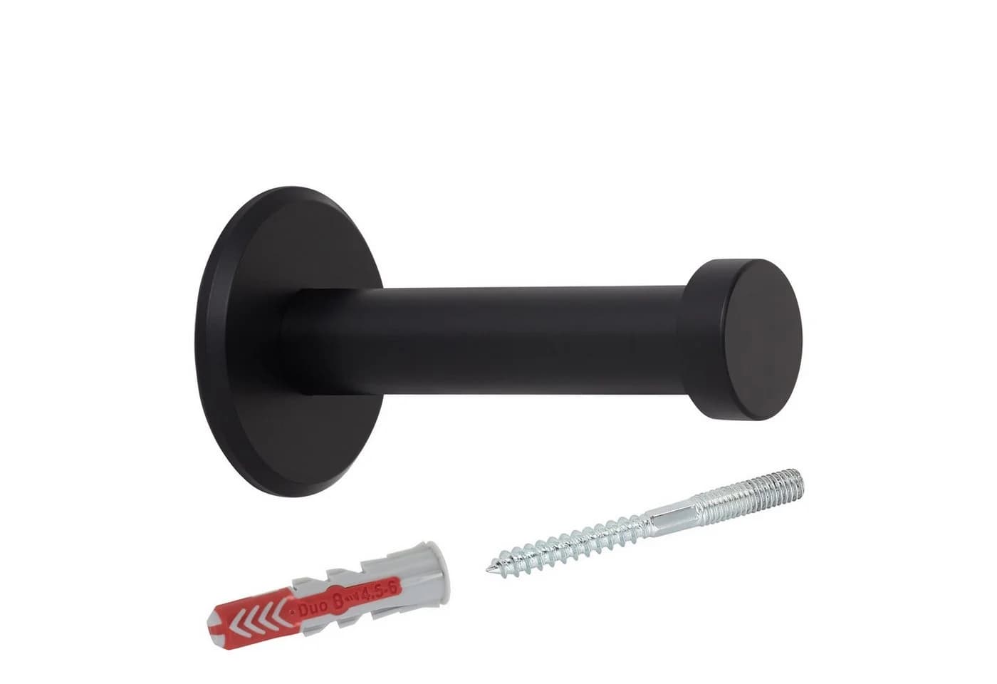 SO-TECH® Garderobenhaken TALEA Edelstahl massiv schwarz eloxiert 5er Set