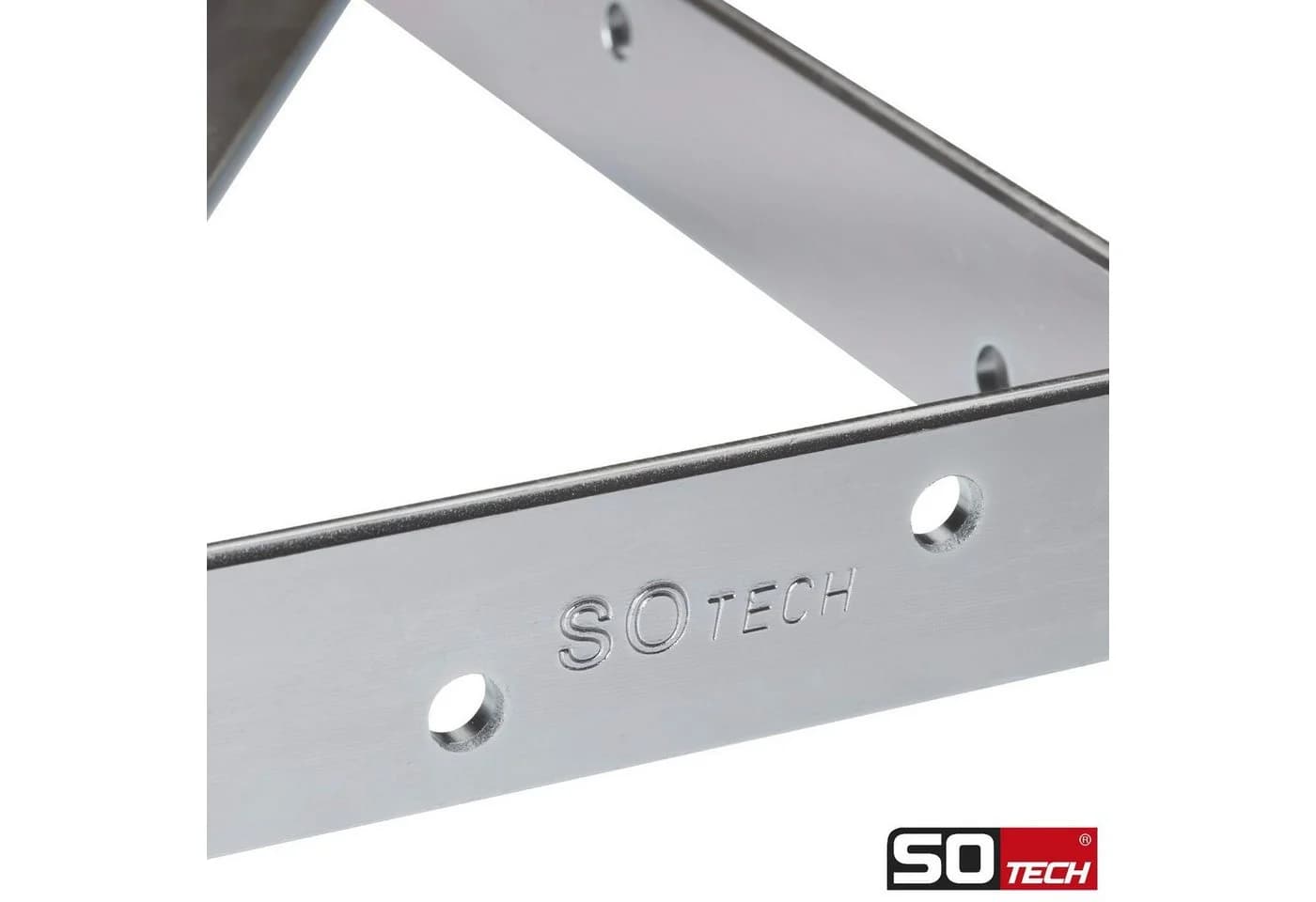 SO-TECH® Wandregalhalter 2-tlg. Stahl verzinkt mit Querstrebe - Bild 4