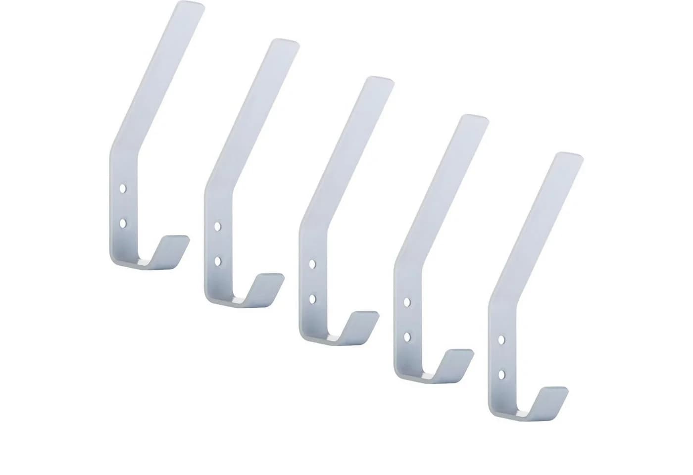 SO-TECH® Kleiderhaken Wandhaken Edelstahl 142 x 20 x 45 mm Weiß - Bild 2
