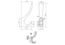 SO-TECH® Garderobenhaken NANO Chrom poliert Zink-Druckguss Bild 3