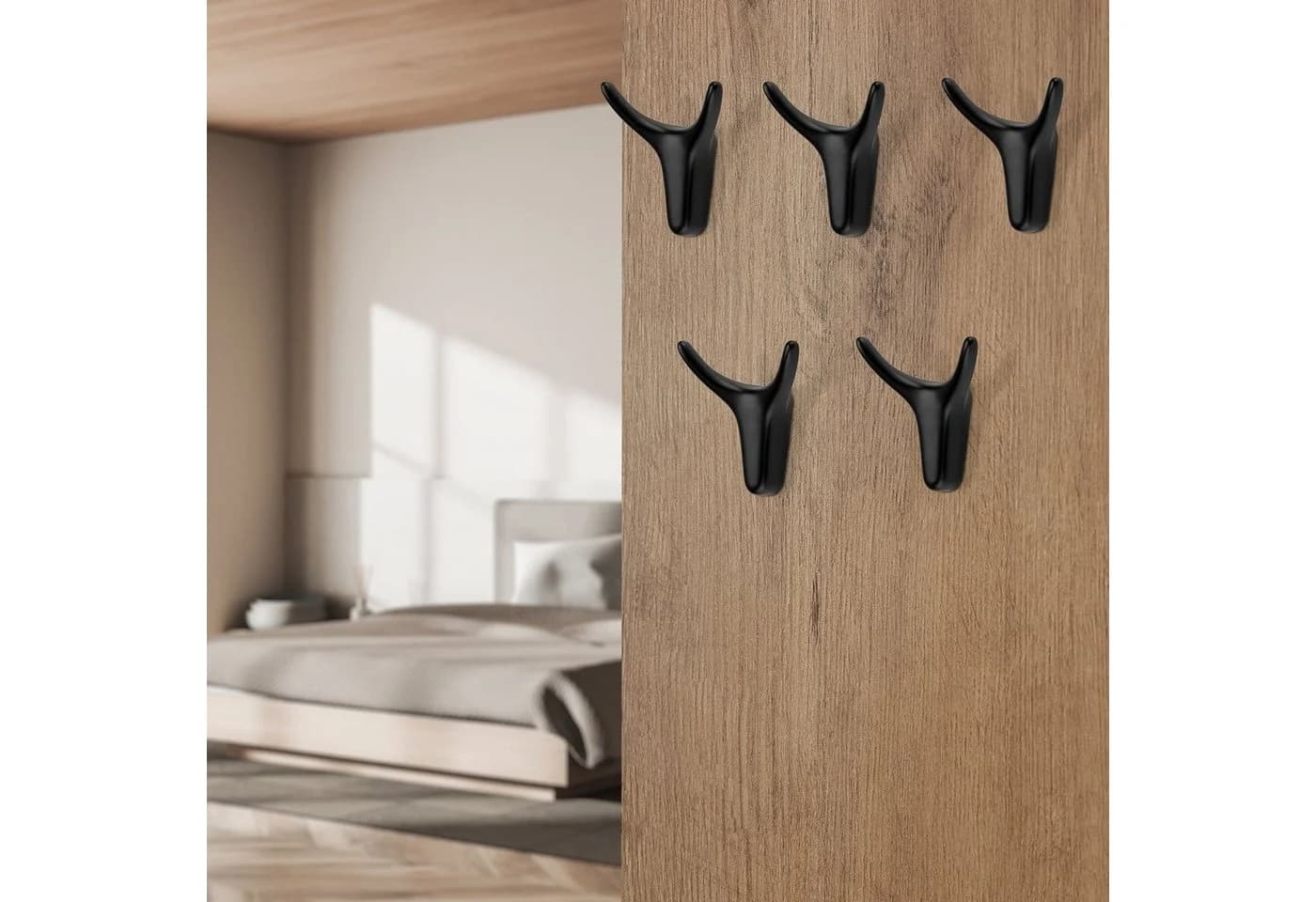 SO-TECH® Kleiderhaken TORO Schwarz Matt Inklusive Montageset