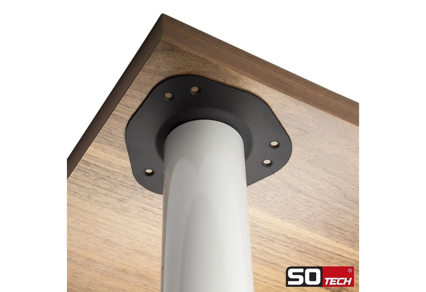 SO-TECH Tischbein Set 4x weiß höhenverstellbar Stahl - Bild 3