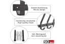 SO-TECH® Garderobenleiste ALBA Schwarz mit 4 Haken Bild 3