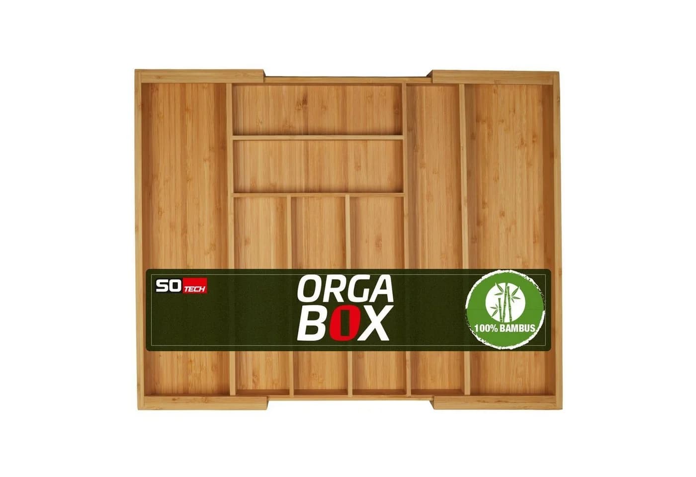 SO-TECH Besteckeinsatz ORGA-BOX III Bambus verstellbar 6-8 Fächer - Bild 2