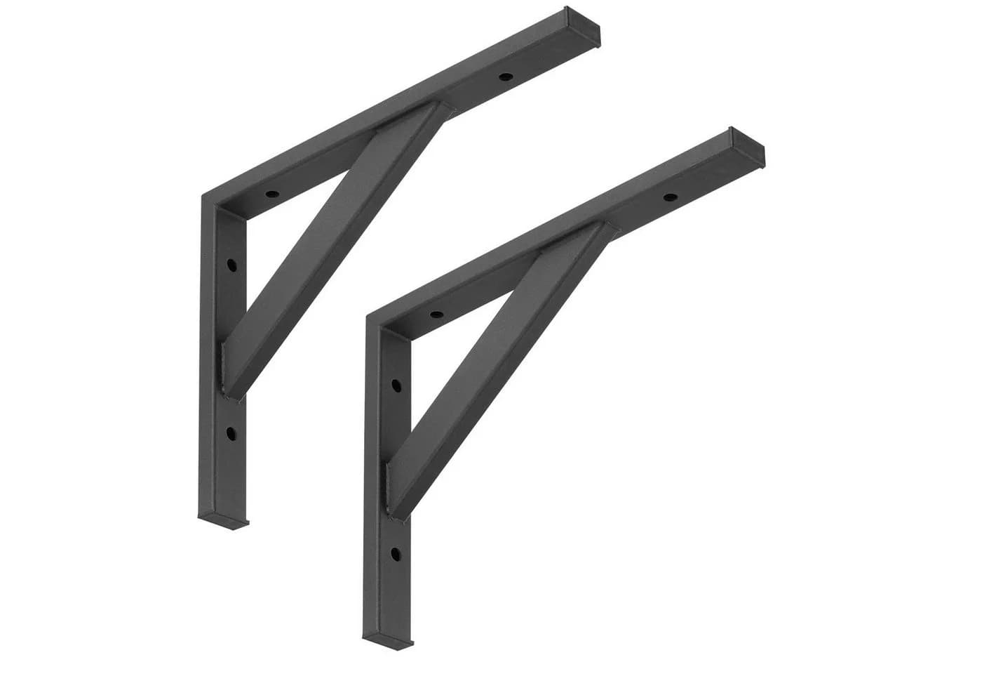 SO-TECH® Wandregalhalter Schwerlastkonsole 2-tlg. Schwarz Stahl - Bild 2