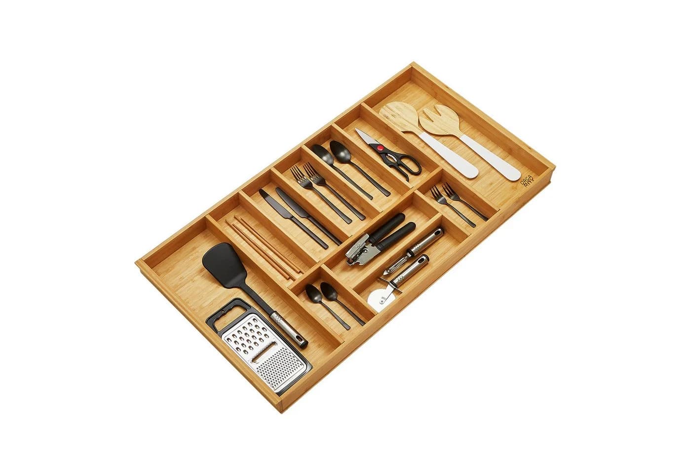 SO-TECH Besteckeinsatz Bambus 11 Fächer für 100cm Schrank - Bild 2