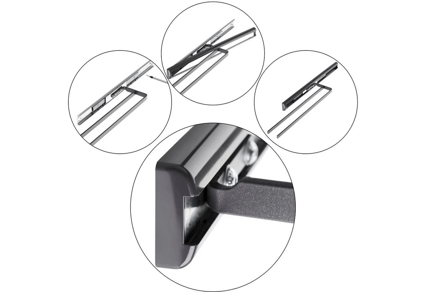 Kesseböhmer Teleskop-Handtuchhalter 2-armig Anthrazit - Bild 5