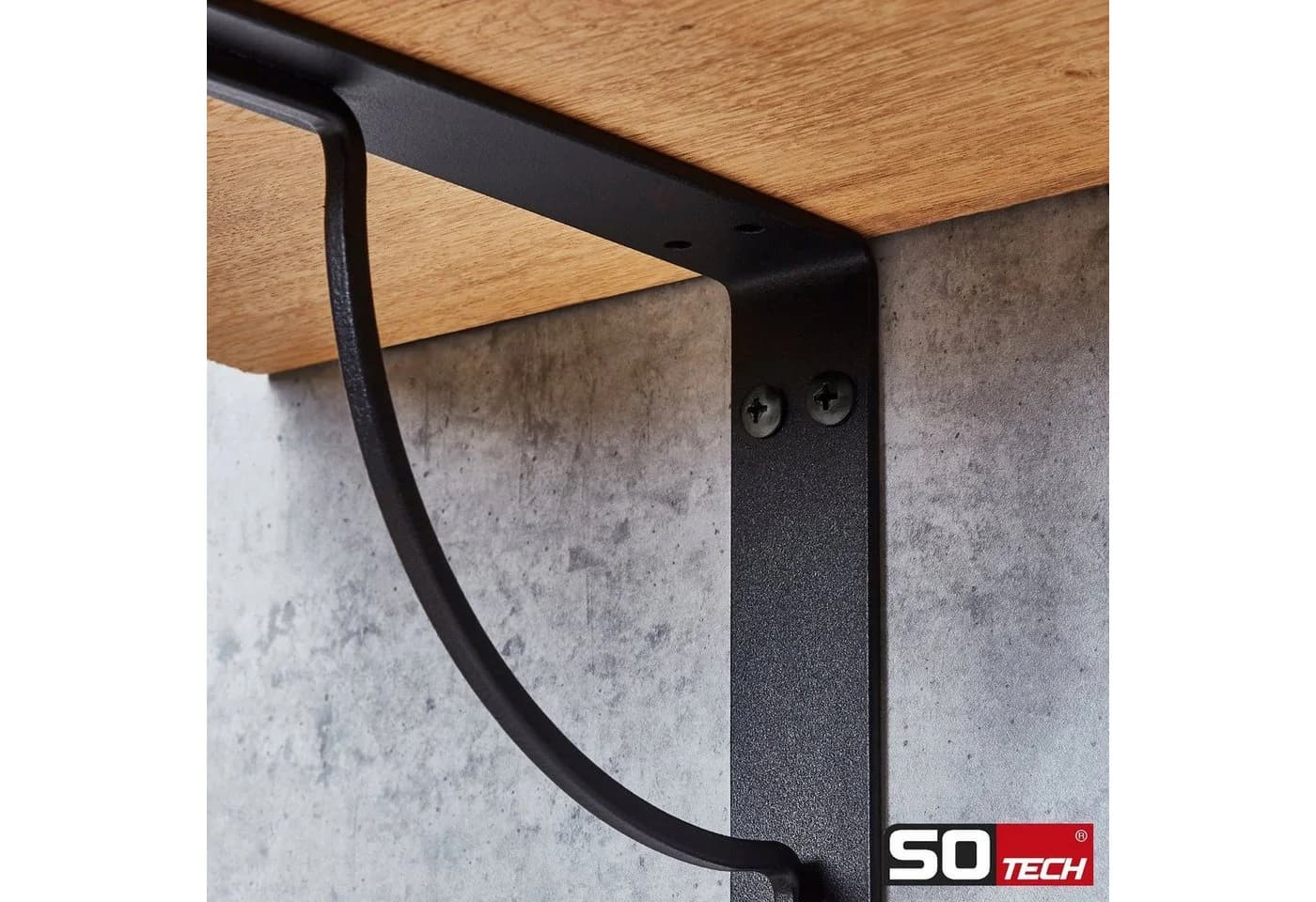 SO-TECH® Regalkonsole RK16 Schwarz Stahl Wandhalterung - Bild 3