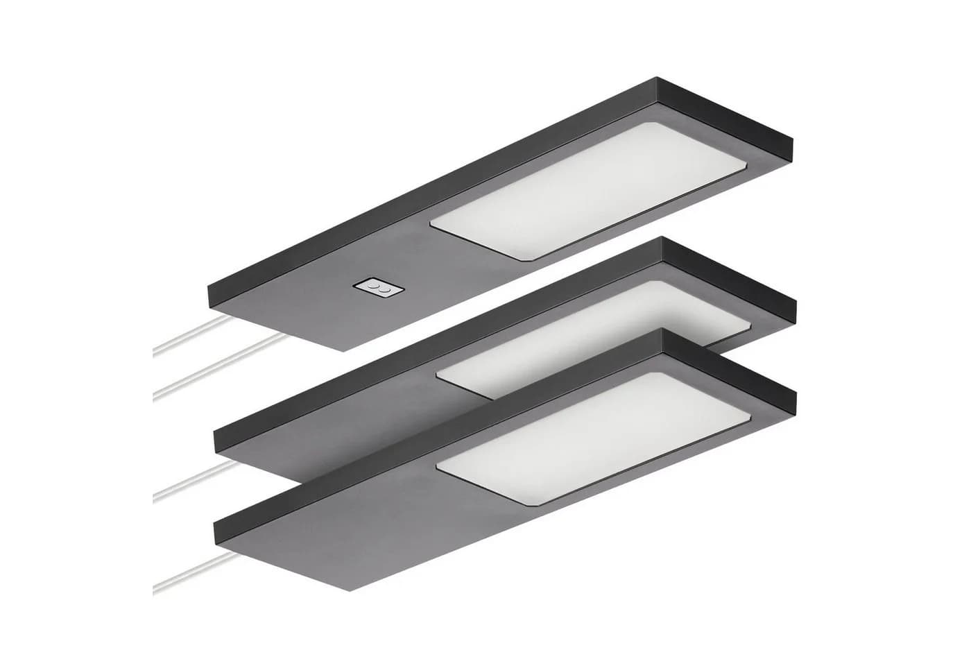 SO-TECH® LED Unterbauleuchte GIULIA II 3er Set Schwarz Dimmbar mit Sensor - Bild 2