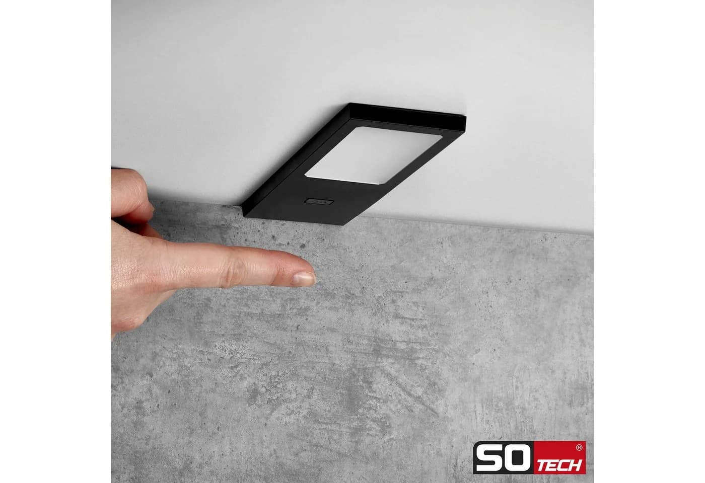 SO-TECH® LED Unterbauleuchte GIULIA II 3er Set Schwarz Dimmbar mit Sensor - Bild 3