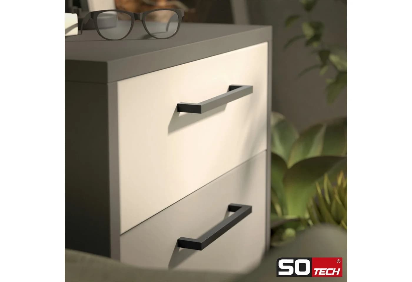 SO-TECH® Möbelgriff EDELSTAHL BLACKLINE 10er Set Schwarz Matt - Bild 3