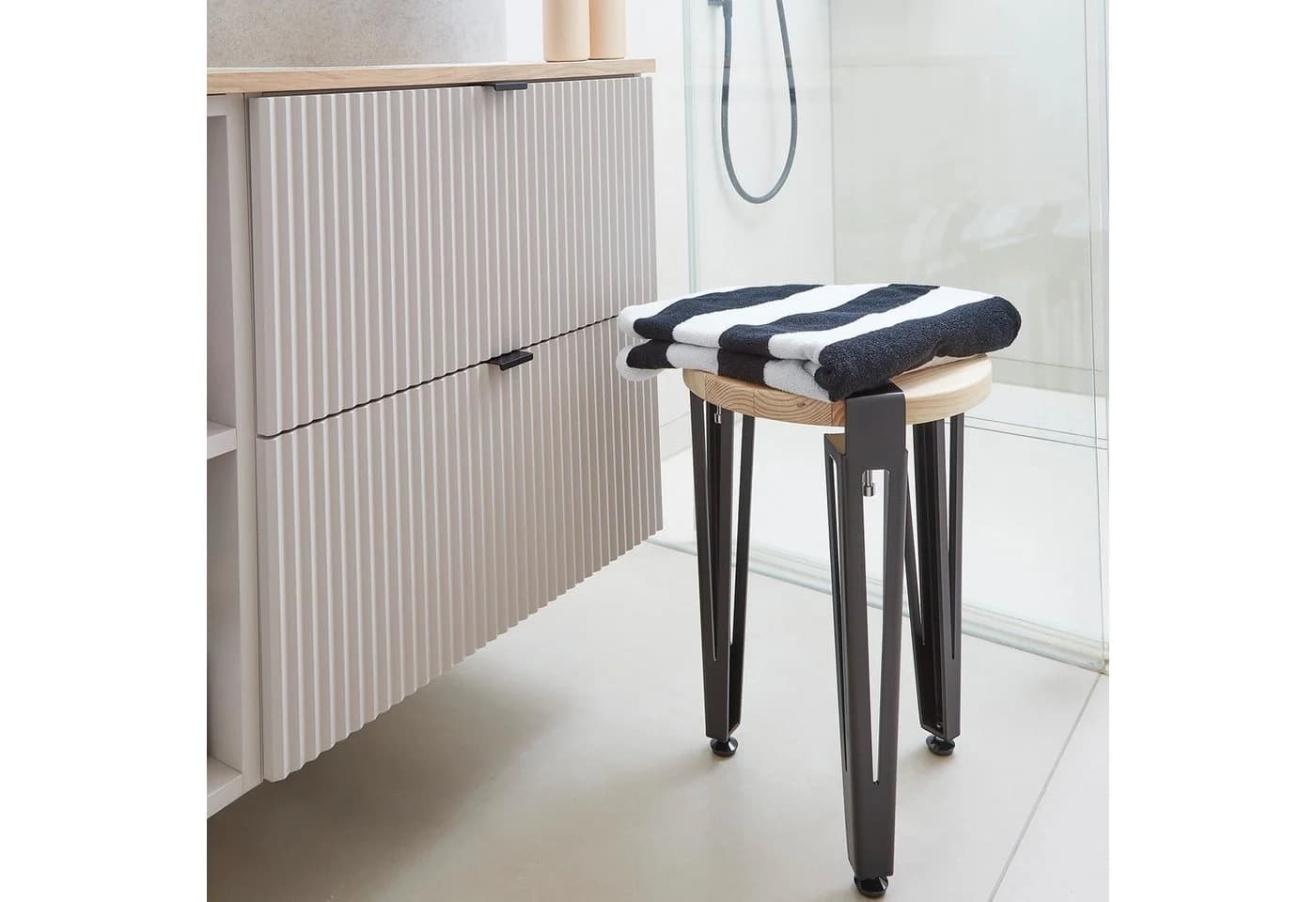 SO-TECH Tischbein ColorLine F-Form Schwarz Stahl