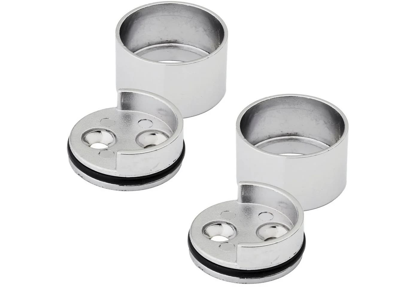 SO-TECH® Chrom Polierte Schrankstangenlager Zylindrisch (2 St) - Bild 2