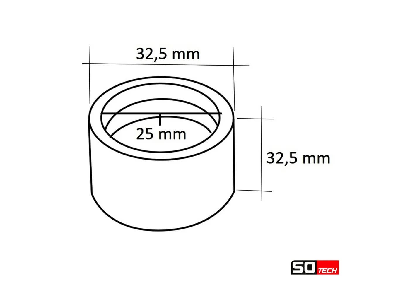 SO-TECH® Chrom Polierte Schrankstangenlager Zylindrisch (2 St) - Bild 5