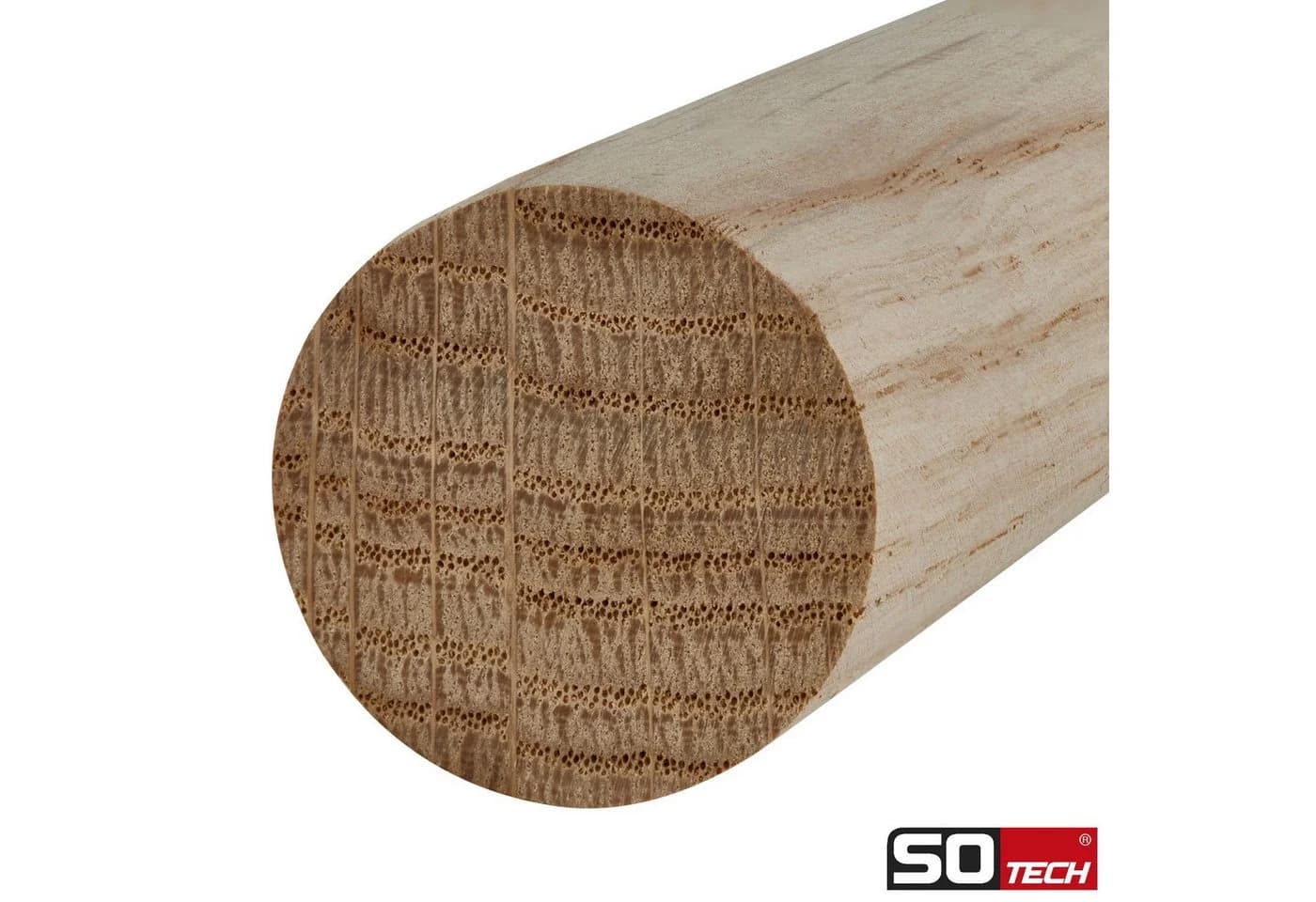 SO-TECH® Kleiderstange Eiche Rundstab 30mm Ø 50cm